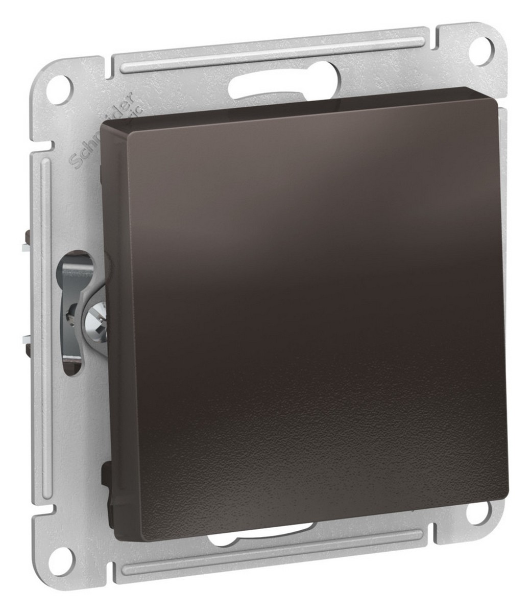 Выключатель Systeme Electric AtlasDesign Мокко 1-клавишный 2-полюсный, 10А, механизм ATN000621