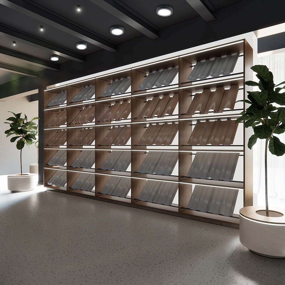 Накладные светодиодные светильники Светодиодный светильник Feron AL504 накладной 24W 4000K черный 51075 