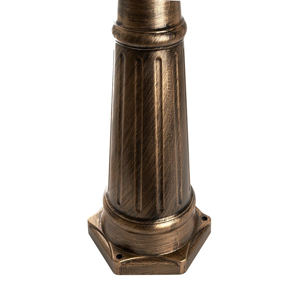 Уличные светильники столб Уличный светильник Feron PL4048 столб шестигранный 2*60W 230V E27, черное золото 11428 