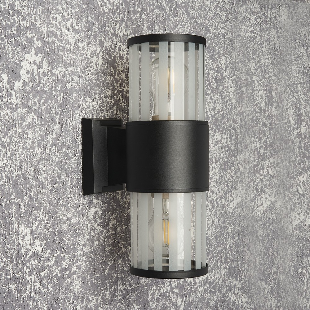 Уличные настенные светильники Светильник садово-парковый Feron DH0902 на стену  E27 230V черный 11653 