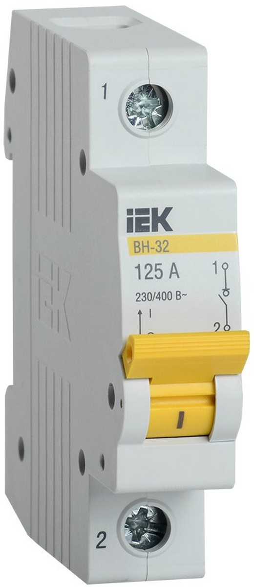 Выключатель нагрузки IEK KARAT (мини-рубильник) ВН-32 1Р 125А MNV10-1-125