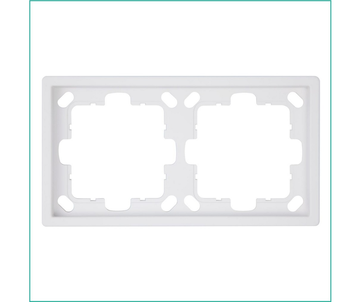 Рамка JASMART FD 2-постовая Белый матовый (soft touch) 1002PWM