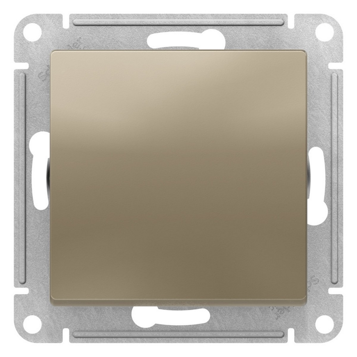 Выключатель Systeme Electric AtlasDesign Шампань 1-клавишный 2-полюсный, 10А, механизм ATN000521
