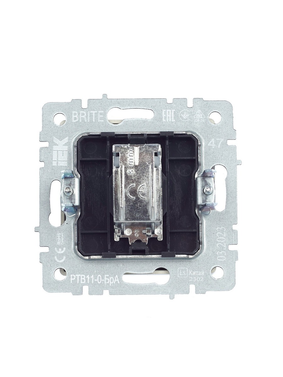 Розетка IEK BRITE TV оконечная РТВ11-0-БрА алюминий BR-A10-O-K47