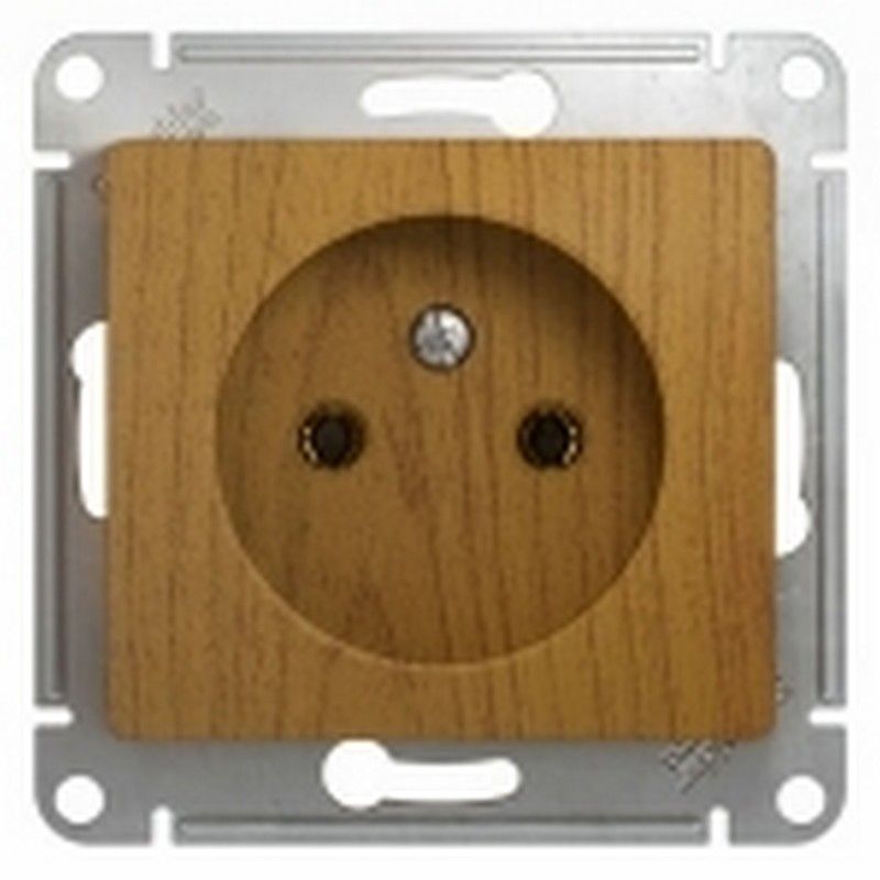 Glossa Дуб Розетка Systeme Electric Glossa Дерево Дуб без заземления GSL000541