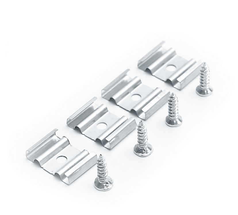 Профиль и крепеж для светодиодной ленты Профиль Feron для светодиодной ленты накладной 16х6мм алюминиевый с экраном заглушками и крепежом CAB262 10374  