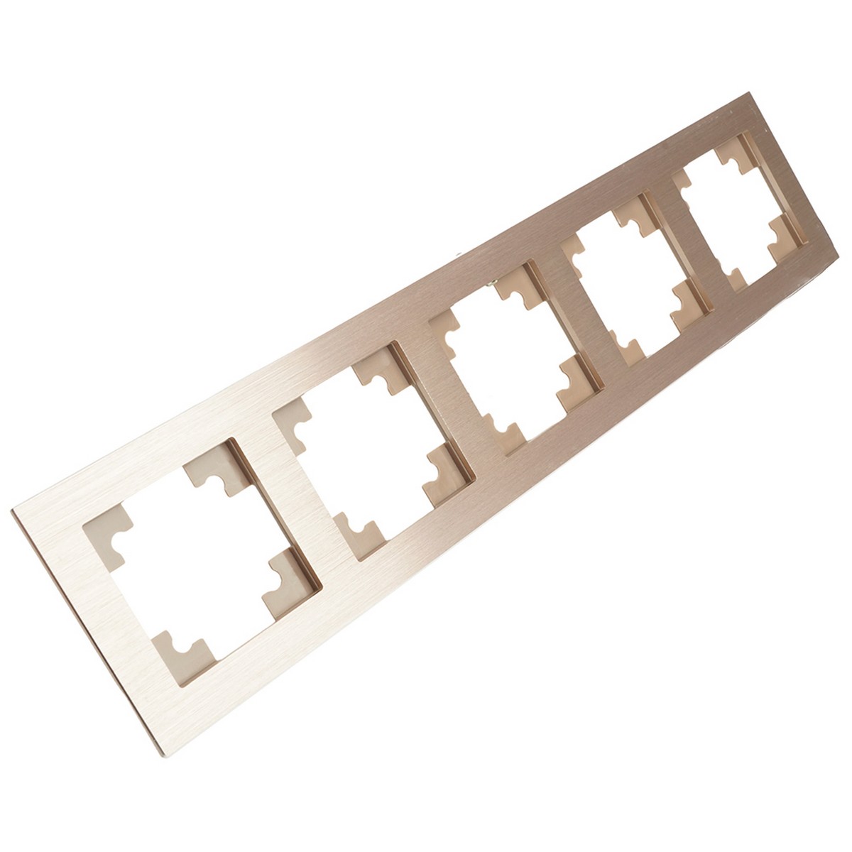 Катрин - Розетки и выключатели Stekker Рамка 5-местная металл STEKKER MFR00-7005-02 Катрин шампань 50026