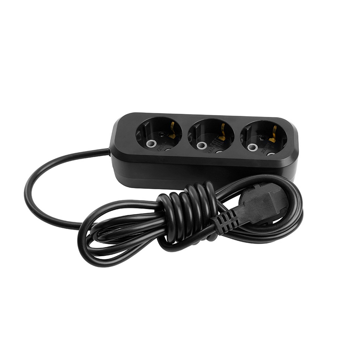 Колодки и удлинители, тройники Удлинитель 3-местный б/з Stekker HM01-31-02 2м 3x0,75 Home (У10-002) черный 50418 