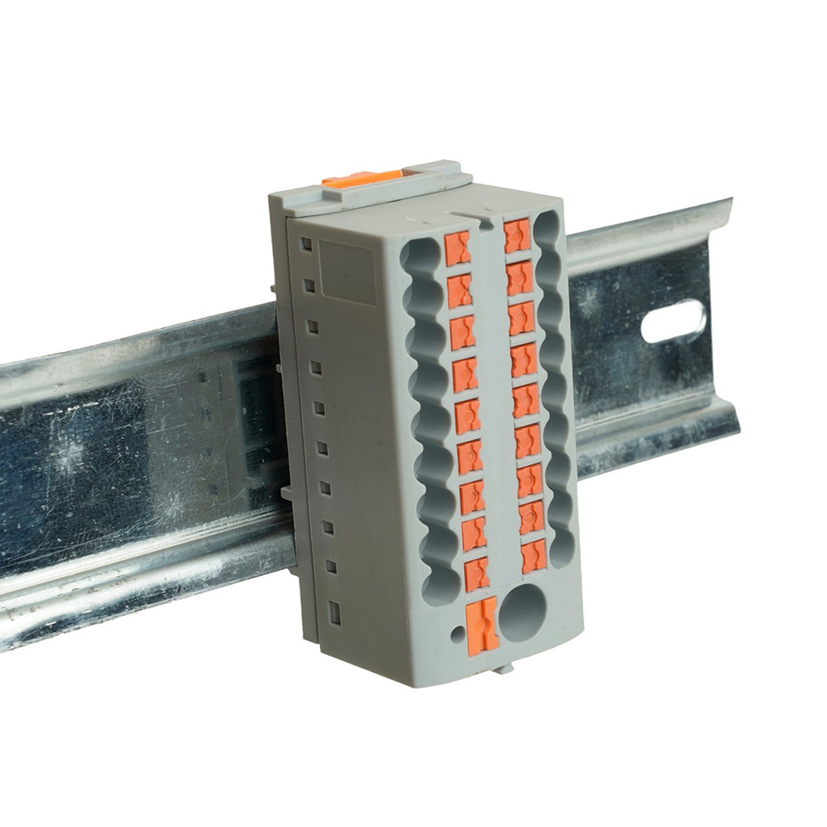 Монтажный держатель STEKKER на DIN-рейку для зажимов блочных (вертикальная установка) LD580-PTFIX-H1 49756