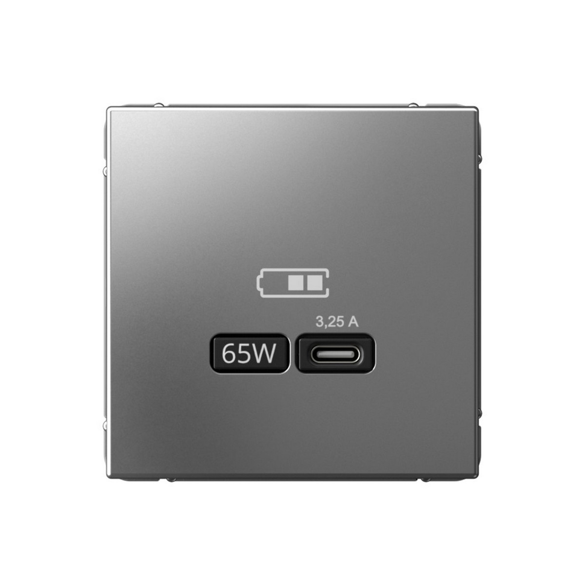 ArtGallery Сталь USB Розетка Systeme Electric ArtGallery Сталь тип-С 65Вт высокоскор.заряд. QC PD GAL000927