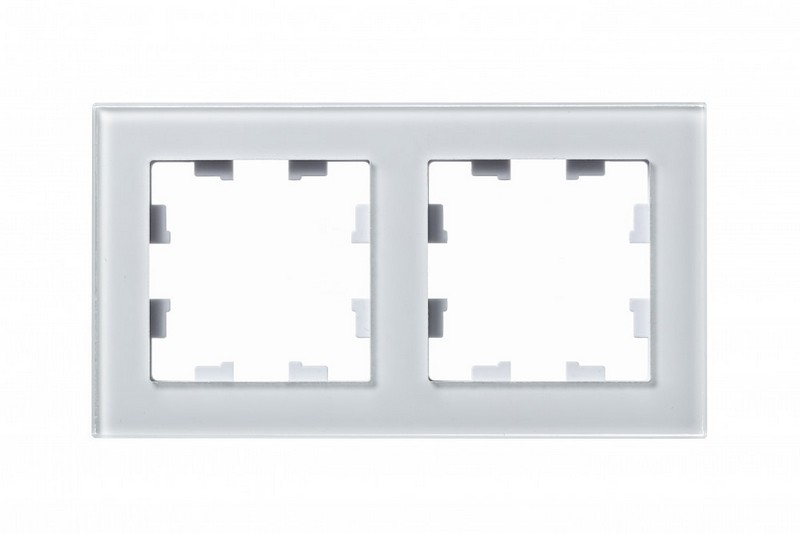 Рамка Systeme Electric AtlasDesign Nature Стекло белый 2-ая ATN320102