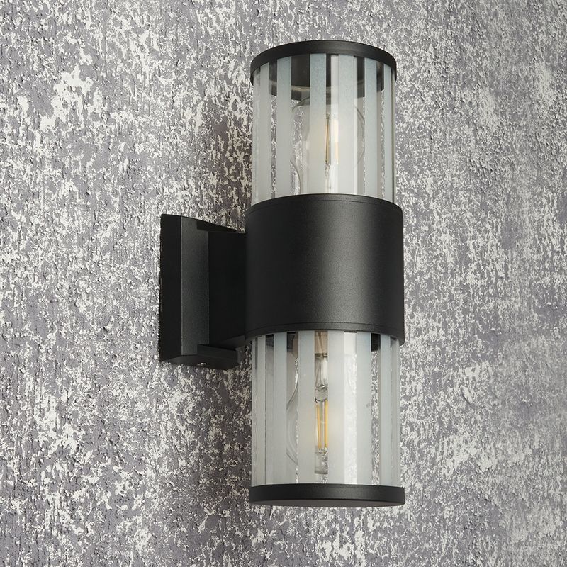 Уличные настенные светильники Светильник садово-парковый Feron DH0902 на стену  E27 230V черный 11653 