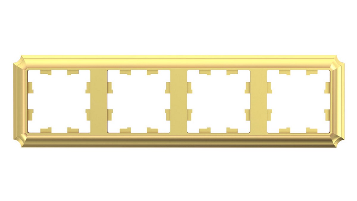 Рамка Systeme Electric AtlasDesign Antique Золото 4-ая, универсальная ATN101604