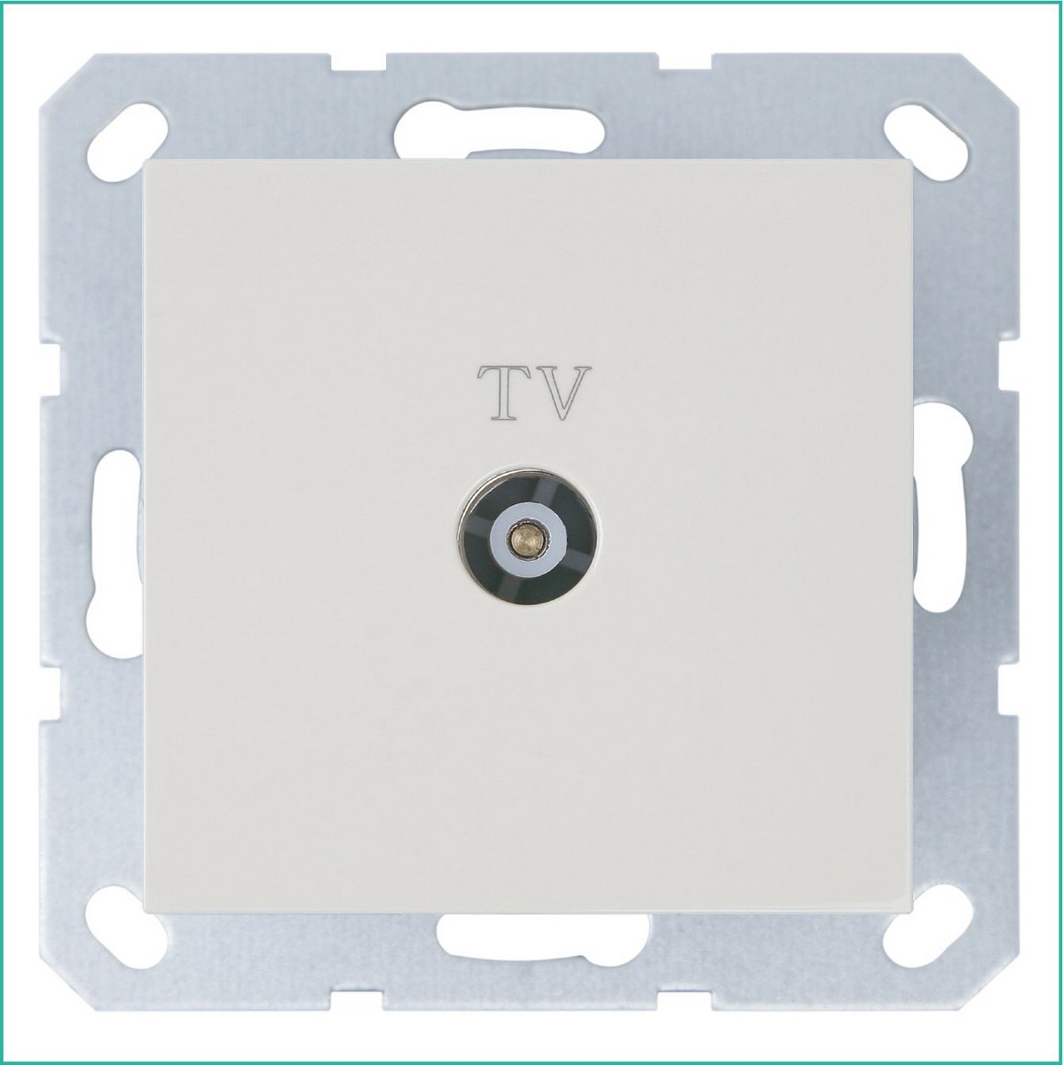 Розетка JASMART TV проходная слоновая кость G6002V