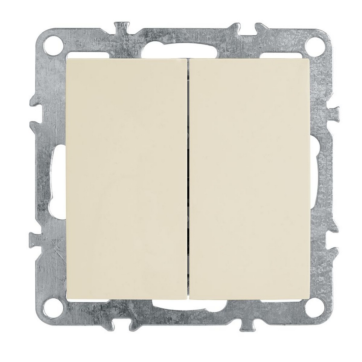 Эрна - Розетки и выключатели Stekker Выключатель 2-клавишный STEKKER PSW10-9104-02 10А Эрна слоновая кость 39323