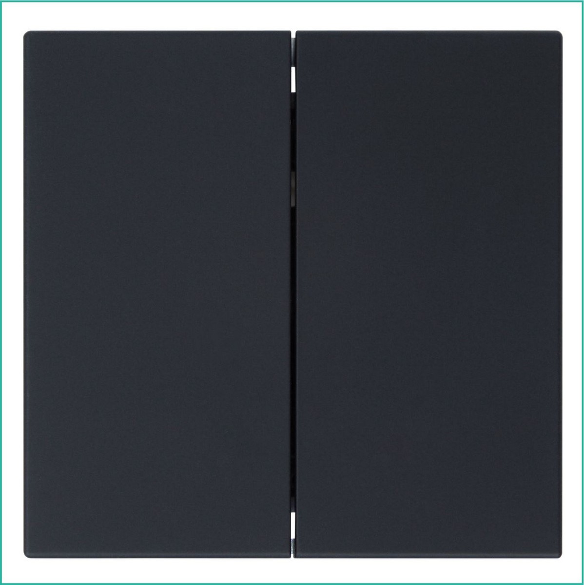 JASMART FD - розетки и выключатели Выключатель двухклавишный JASMART FD проходной Черный матовый (soft touch) 3022PBM