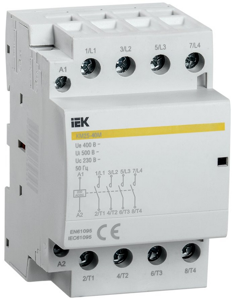 Контактор модульный IEK KARAT КМ25-40М AC/DC MKK21-25-40