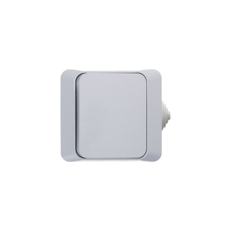 Выключатель 1-клавишный Systeme Electric Этюд наружный Белый IP44 BA10-041B