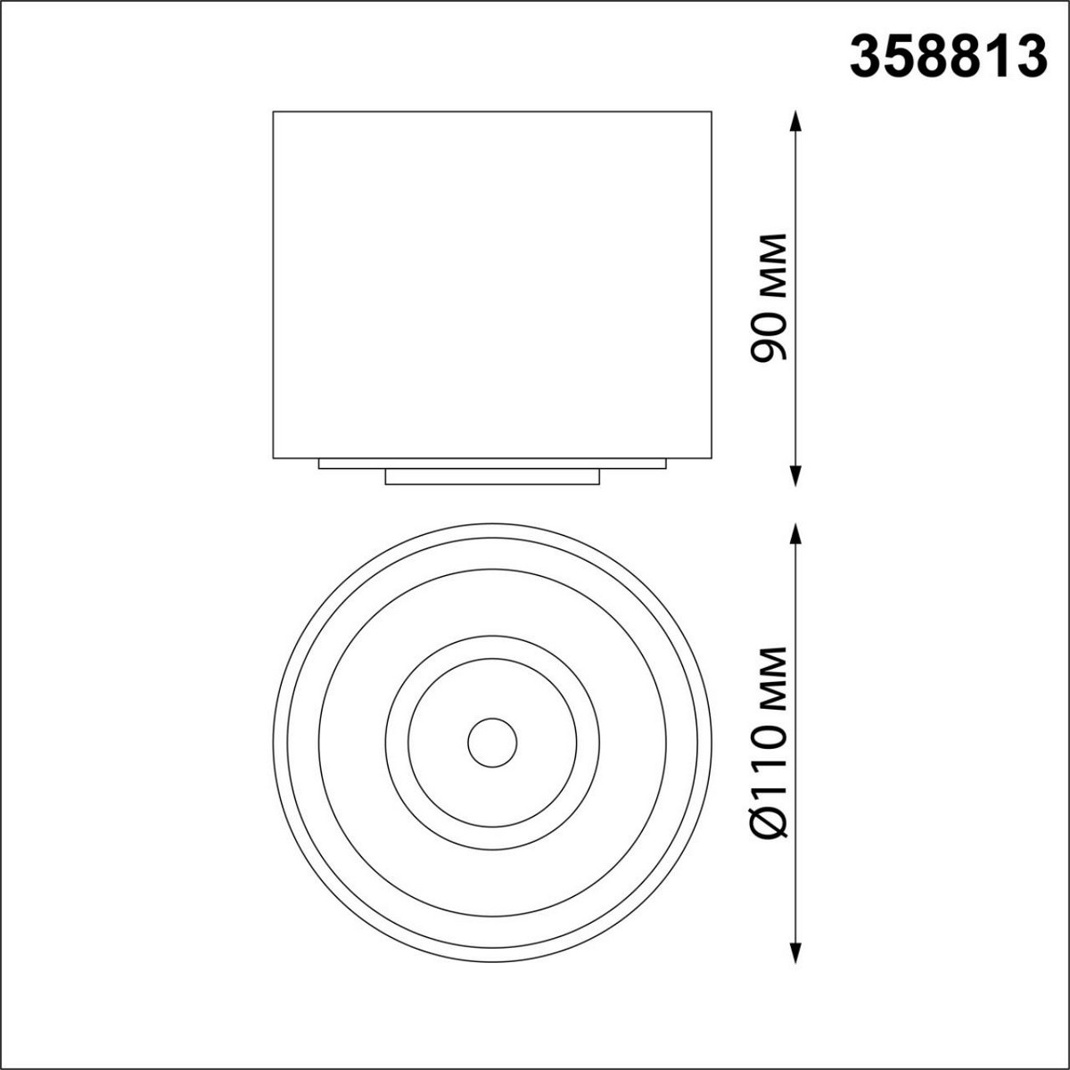 Светильник накладной светодиодный NOVOTECH 358813 GESSO