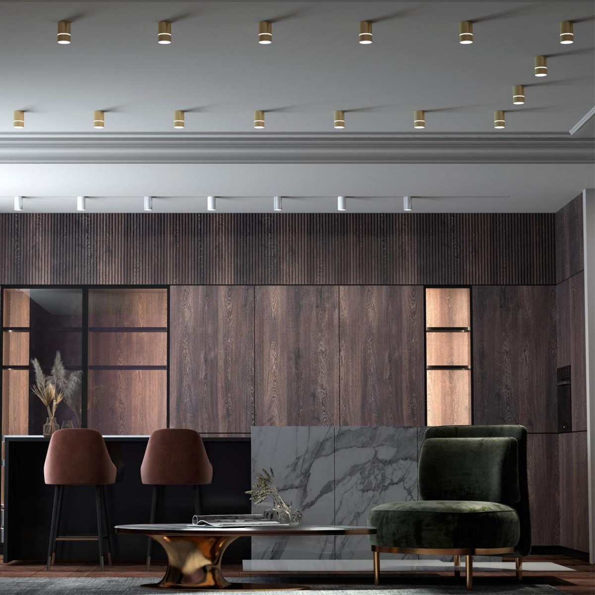 Накладные светодиодные светильники Светильник накладной NOVOTECH 370734 ELINA 