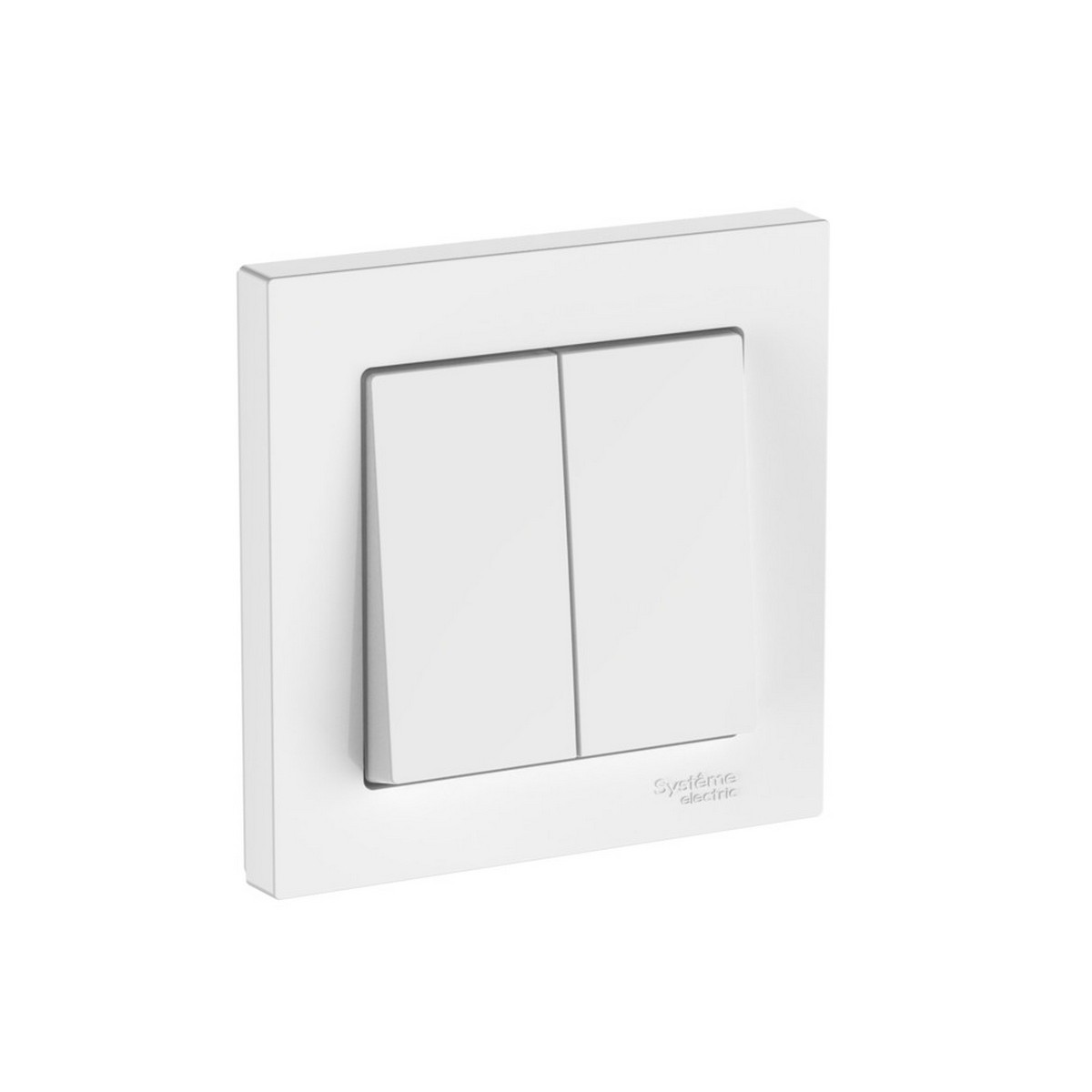 AtlasDesign Белый Выключатель SE AtlasDesign Белый 2-клавишный в сборе быстрозажим. клем. ATN000152S