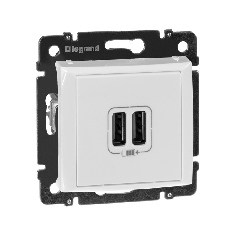 Розетка USB 2-ая  Legrand Valena белый 770470