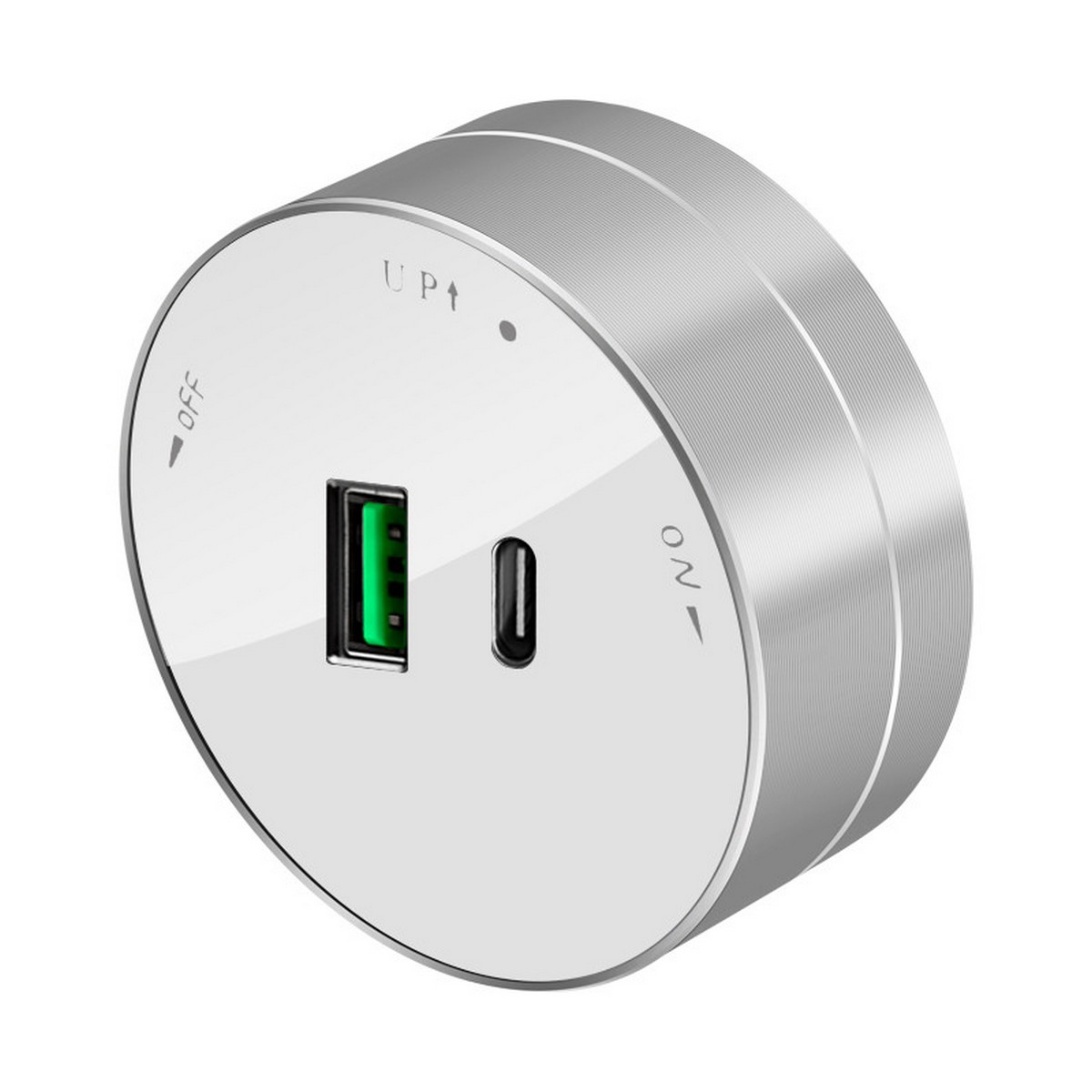 Розетка 2хUSB Systeme Electric MultiTrack  (тип А+С) 18Вт, 5В/3А Белый MTK13003W