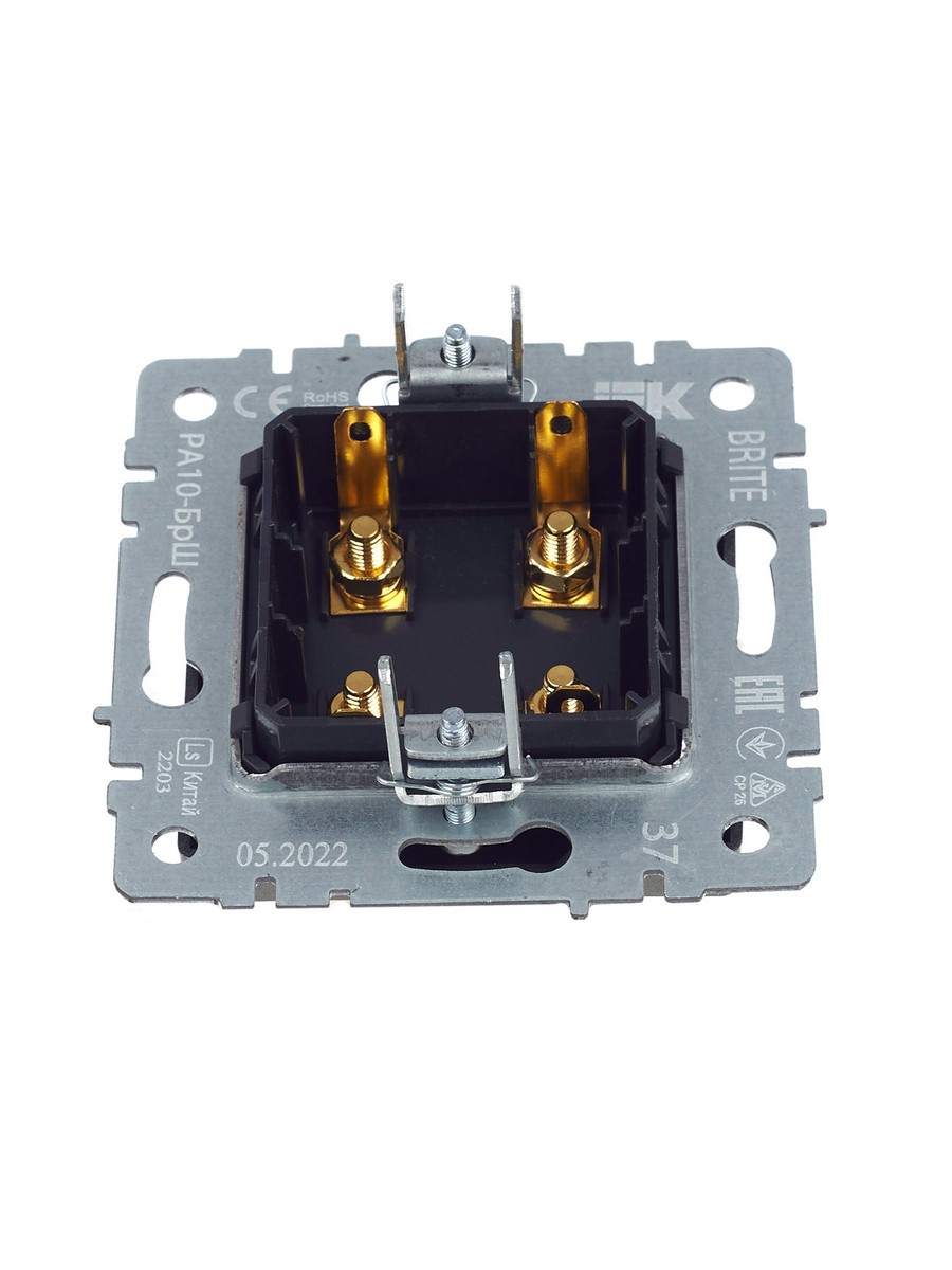 IEK Brite Шампань Аудиорозетка IEK BRITE 4-местная РА10-БрШ шампань BR-S40-K37