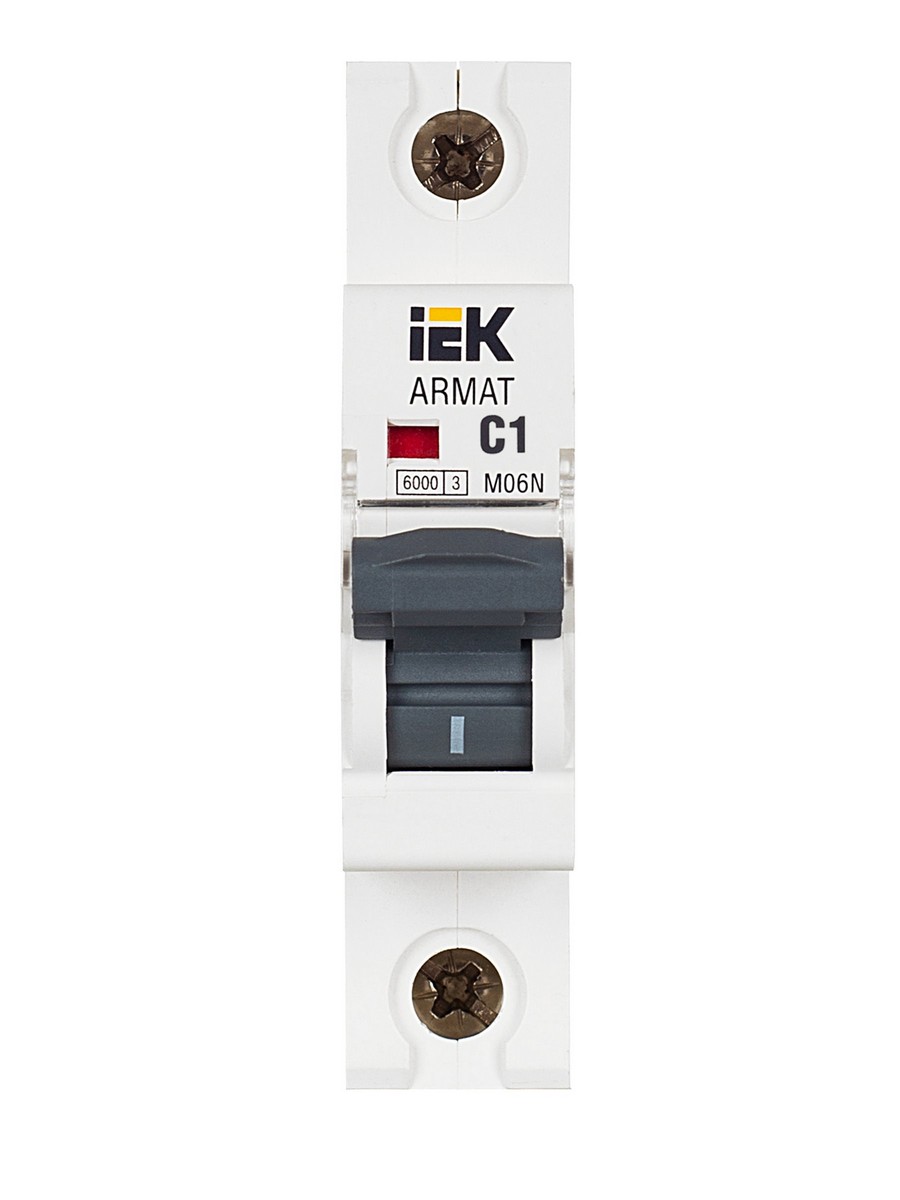Автоматический выключатель IEK ARMAT M06N 1P C 1А AR-M06N-1-C001