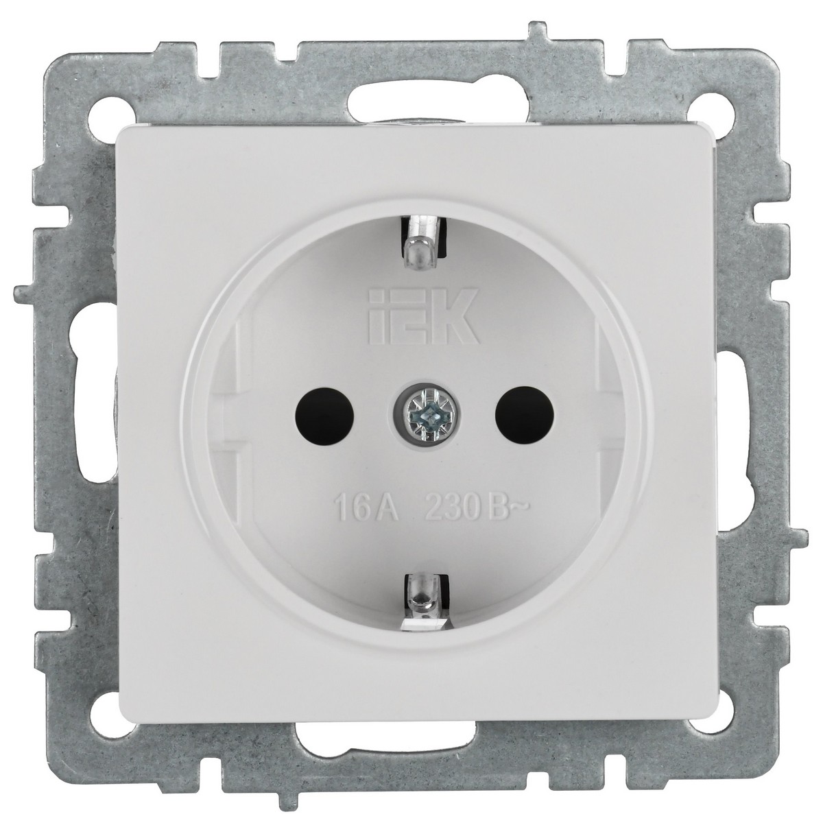 IEK Brite Белый Розетка IEK BRITE с/з с шторками 16А РС14-1-0-БрБ белый BR-R14-16-K01