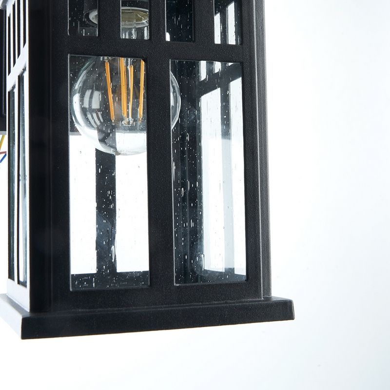 Уличные настенные светильники Светильник садово-парковый Feron PL671 на стену вниз 60W 230V E27 черный 11689 