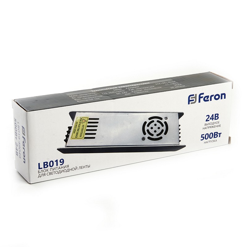 Трансформатор Feron для светодиодной ленты 500W 24V (драйвер) LB019 48049