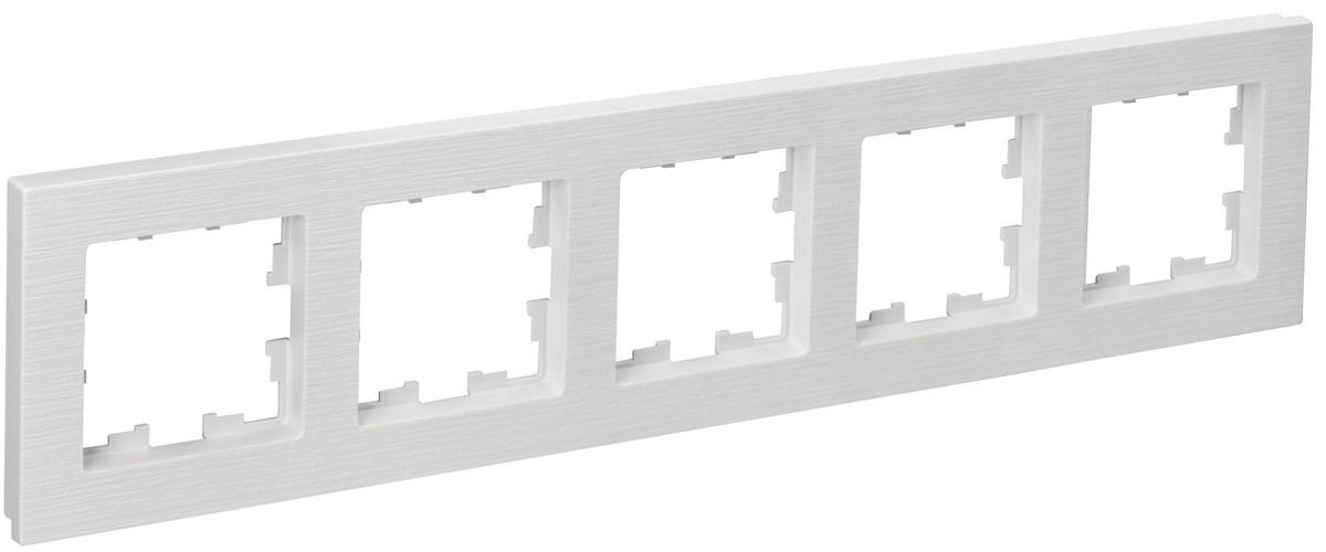 Рамка IEK BRITE DECOR Белый рифленый 5-м РУ-5-Бр BR-M52-51-K01