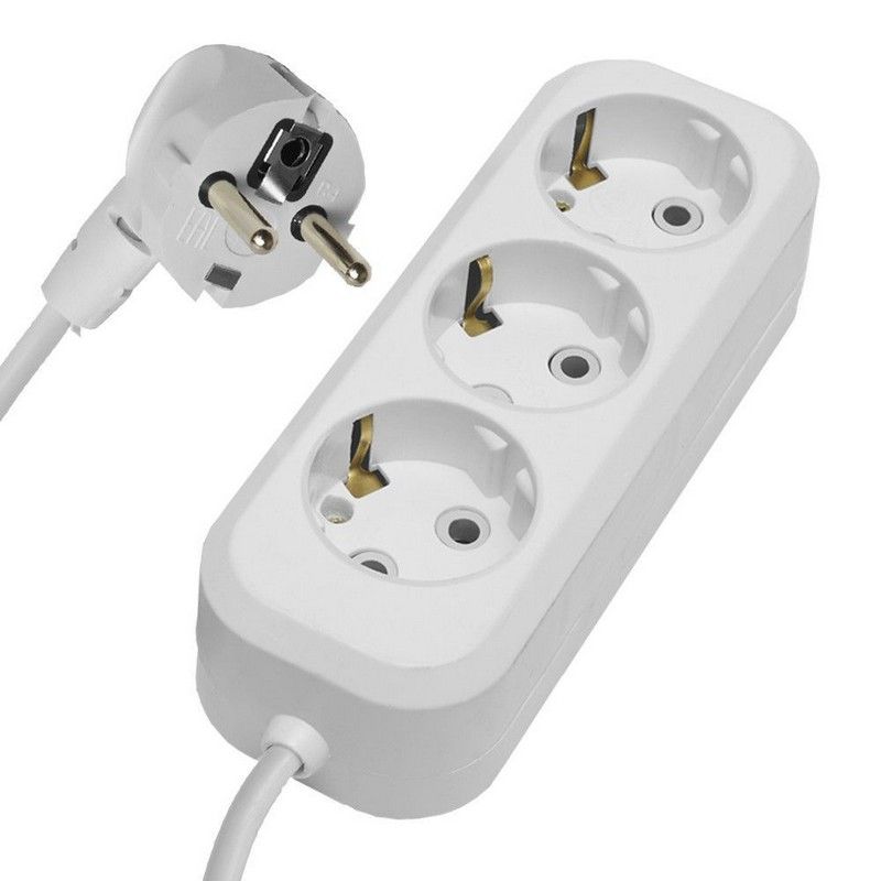 Колодки и удлинители, тройники Удлинитель 3-местный с/з Stekker HM01-31-05 5м Home (У10-002) белый 39215 