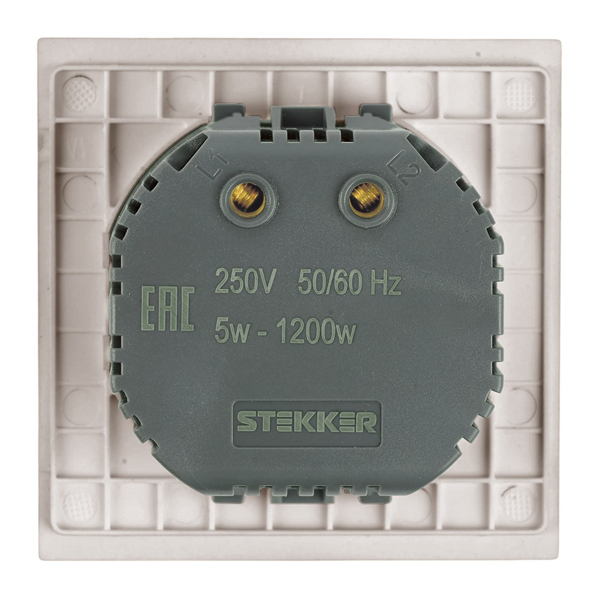 Мия - Розетки и выключатели Stekker Выключатель диммирующий STEKKER 250В 1200W Мия RSW10-3106-08 пудровый жемчуг 50567