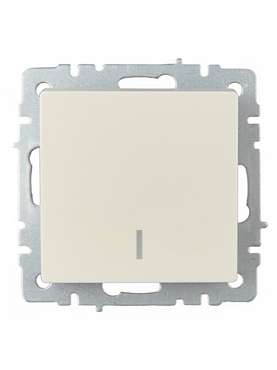 Выключатель IEK BRITE 1-клавишный с индикацией 10А ВС10-1-1-БрКр бежевый BR-V10-1-10-K10