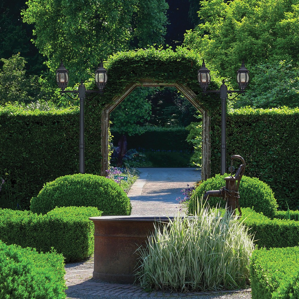 Уличные светильники столб Светильник садово-парковый Feron 8114/PL8114 столб 2*100W E27 230V черный 11213 