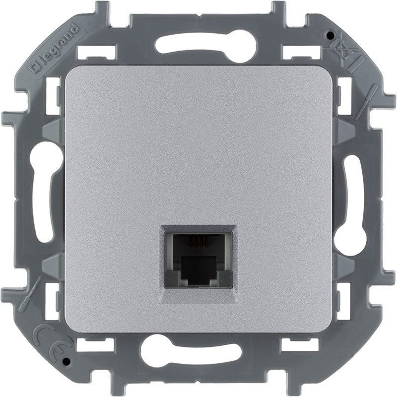 Телефонная розетка Legrand INSPIRIA Алюминий RJ11 673822