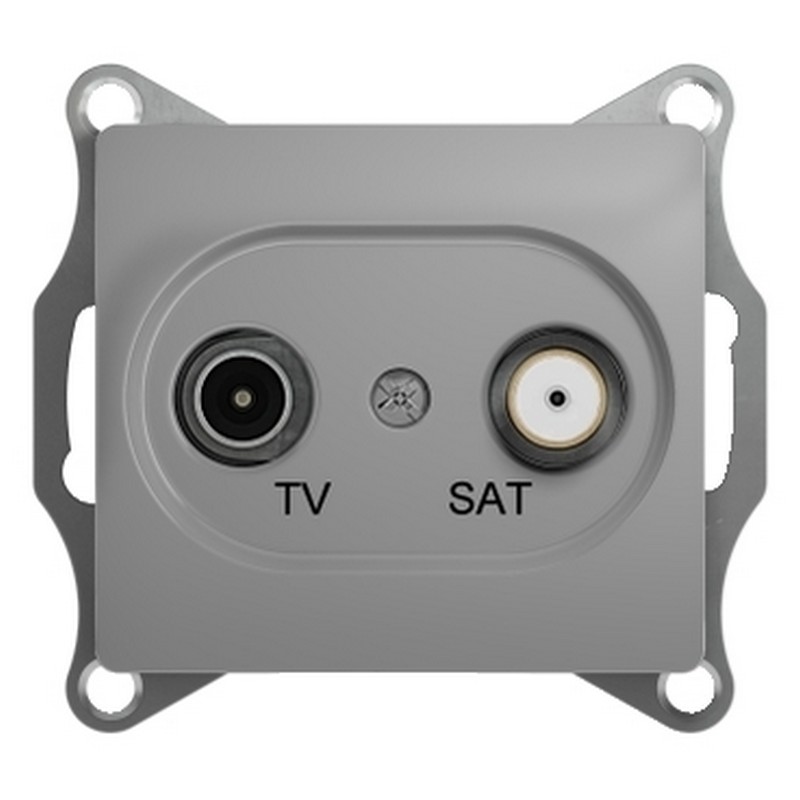Розетка TV-SAT Systeme Electric Glossa Алюминий одиночная 1DB GSL000397