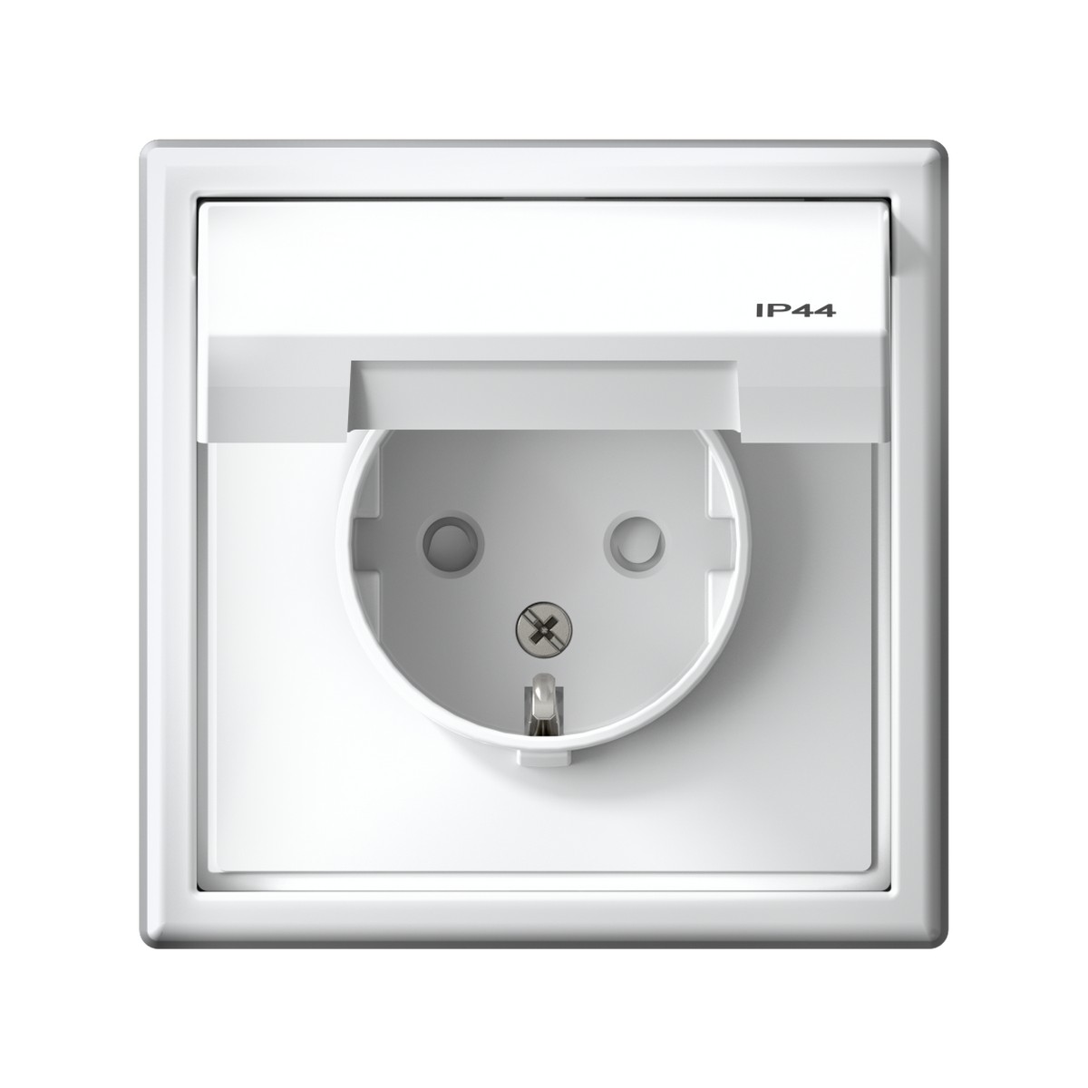 Розетка Systeme Electric ArtGallery Белый с заземл. со шт. с крышк 16А IP44 GAL440146