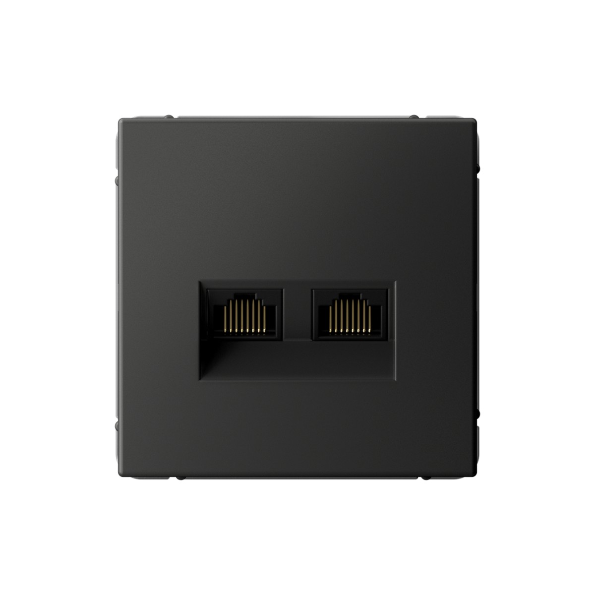 Розетка компьютерная Systeme Electric ArtGallery Базальт двойная RJ45+RJ45, кат. 5е,