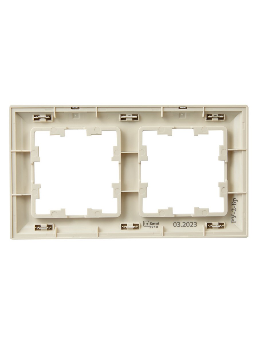 Рамка IEK BRITE DECOR Шампань/беж 3D-форма 2-м РУ-2-Бр BR-M22-12-3-K10