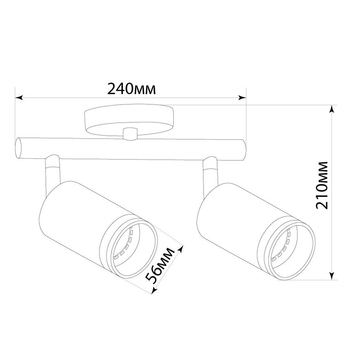 Светильники споты светодиодные Светильник спот Feron ML232 настенно-потолочный GU10 черный 41489 