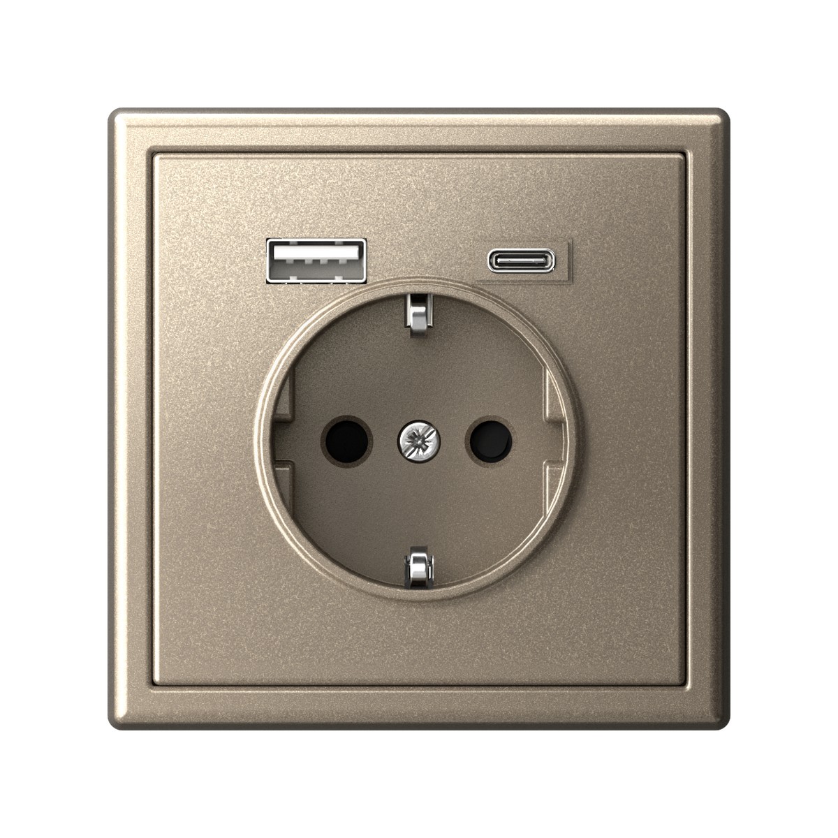 Розетка Systeme Electric ArtGallery Шампань 16А с 2 USB A+C 5В4А/30А 5В/15А GAL000532