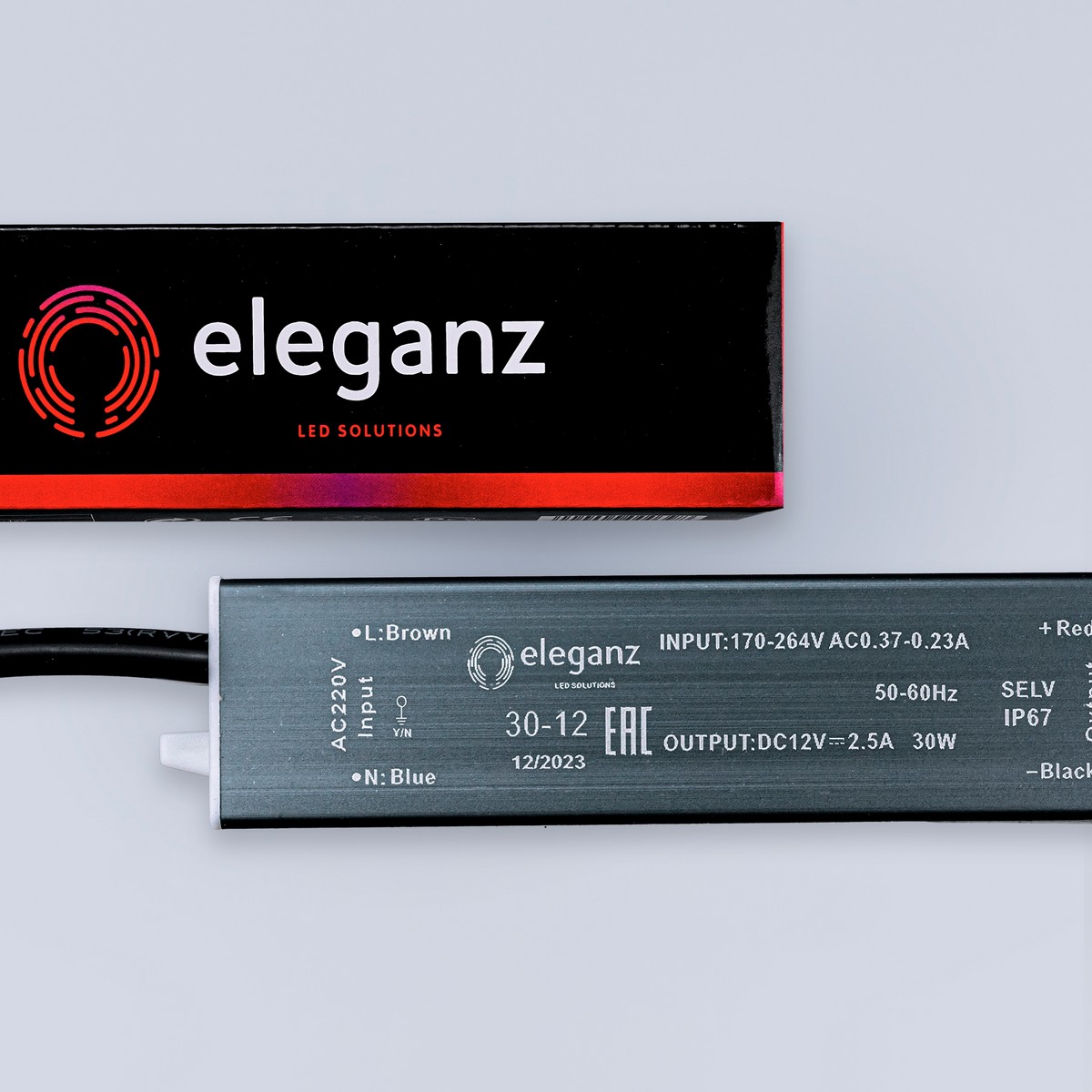Блоки питания для светодиодной ленты Блок питания для светодиодной ленты Eleganz 12V 30W IP67 герметичный 1111 
