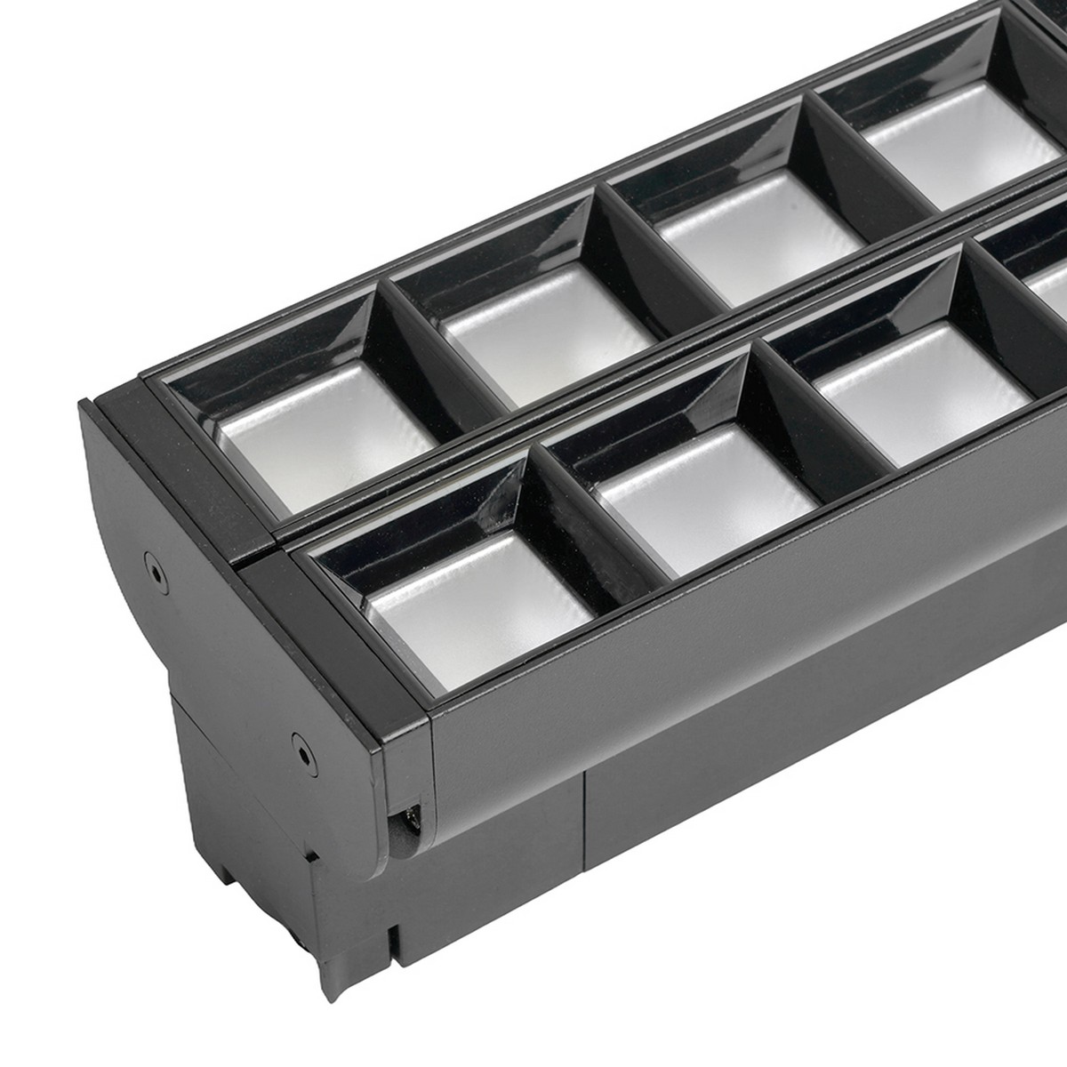 Трековые светодиодные светильники Светодиодный светильник Feron AL123 трековый на шинопровод 2*30W 6500K 60 градусов черный 48928 