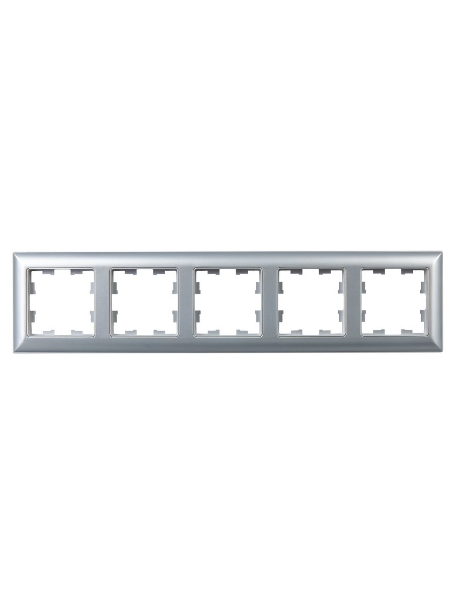 Рамка IEK BRITE DECOR Алюминий 3D-форма 5-м РУ-5-Бр BR-M52-12-K47