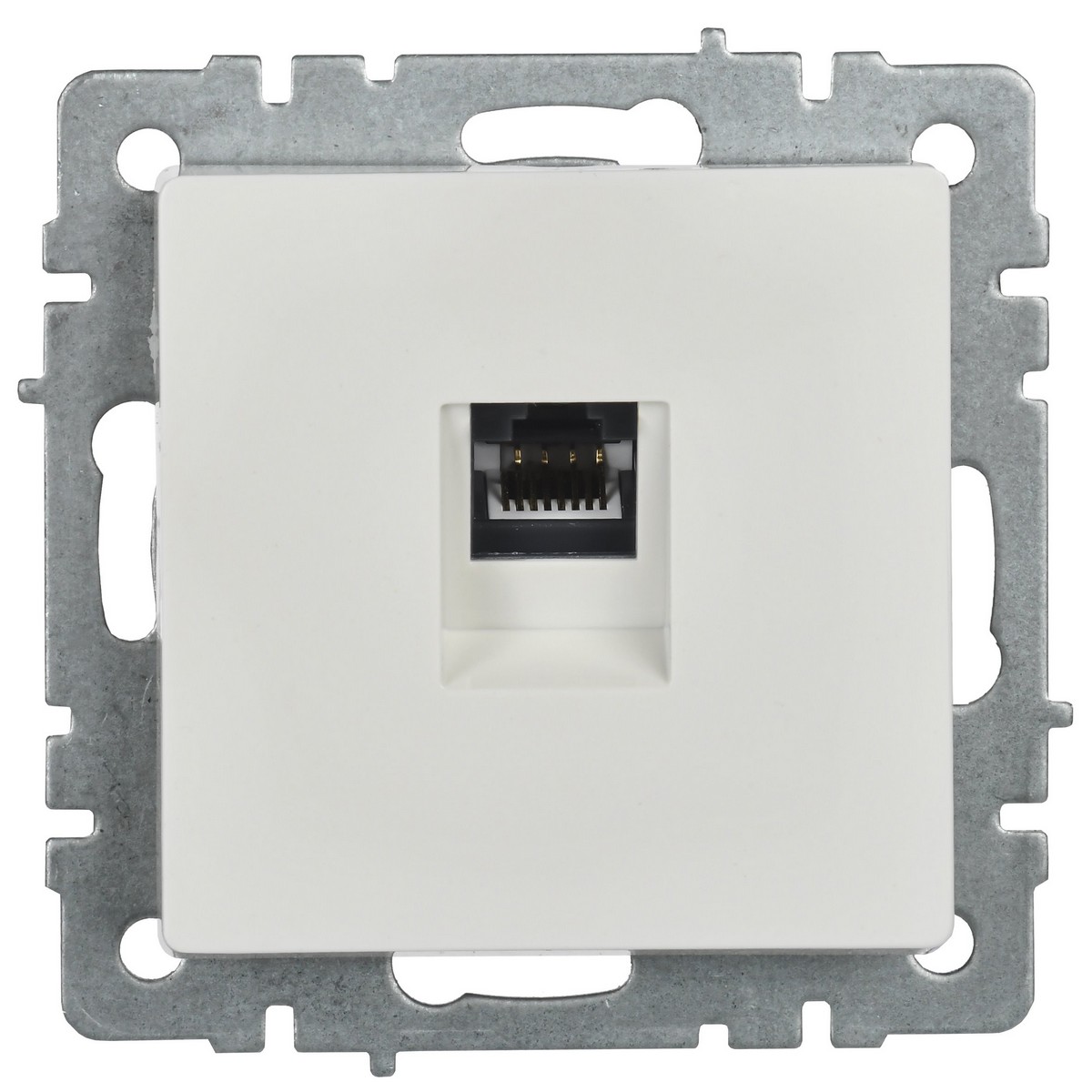 Розетка IEK BRITE компьютерная RJ45 кат.6 РК11-БрБ белый BR-K10-2-K01