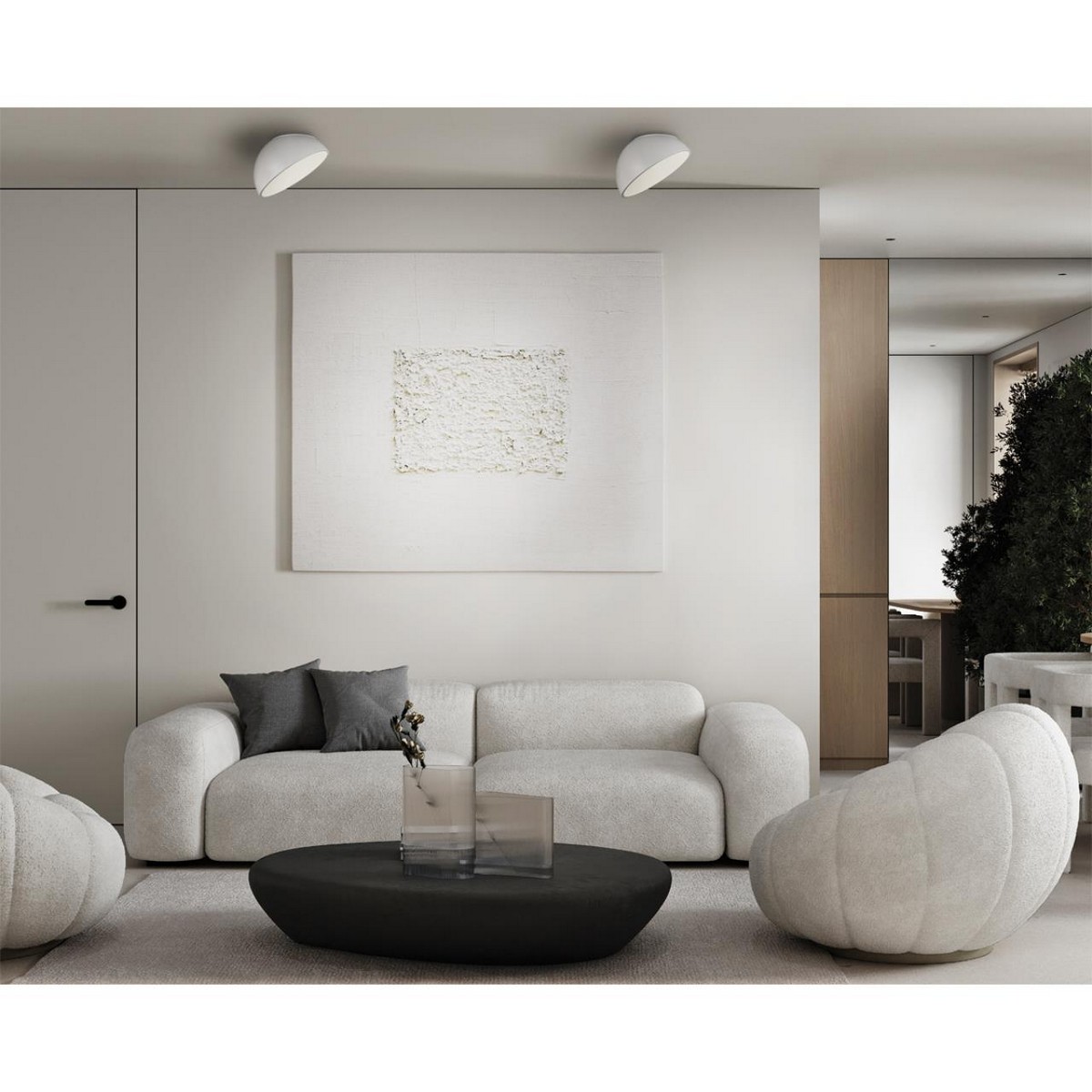 Накладные светодиодные светильники Потолочный светильник СОНЕКС 7657/35L PLUTO WHITE 