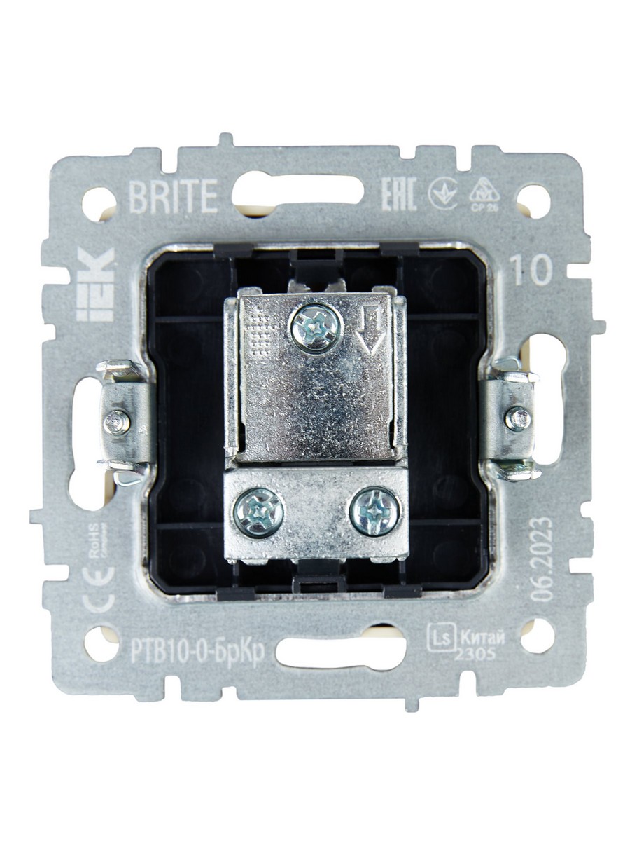 Розетка IEK BRITE TV проходная РТВ10-0-БрКр бежевый BR-A10-P-K10
